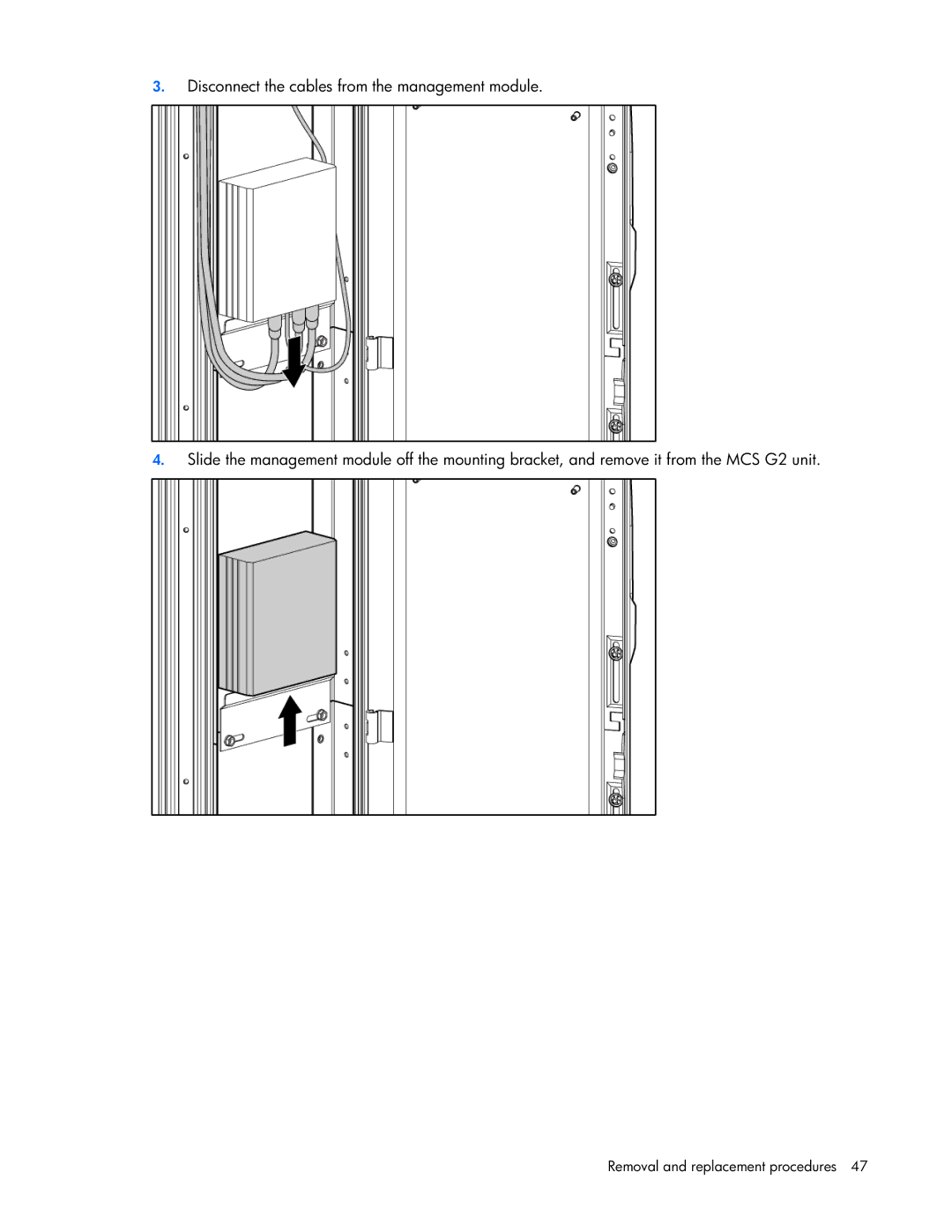 HP Modular Cooling System manual Removal and replacement procedures 