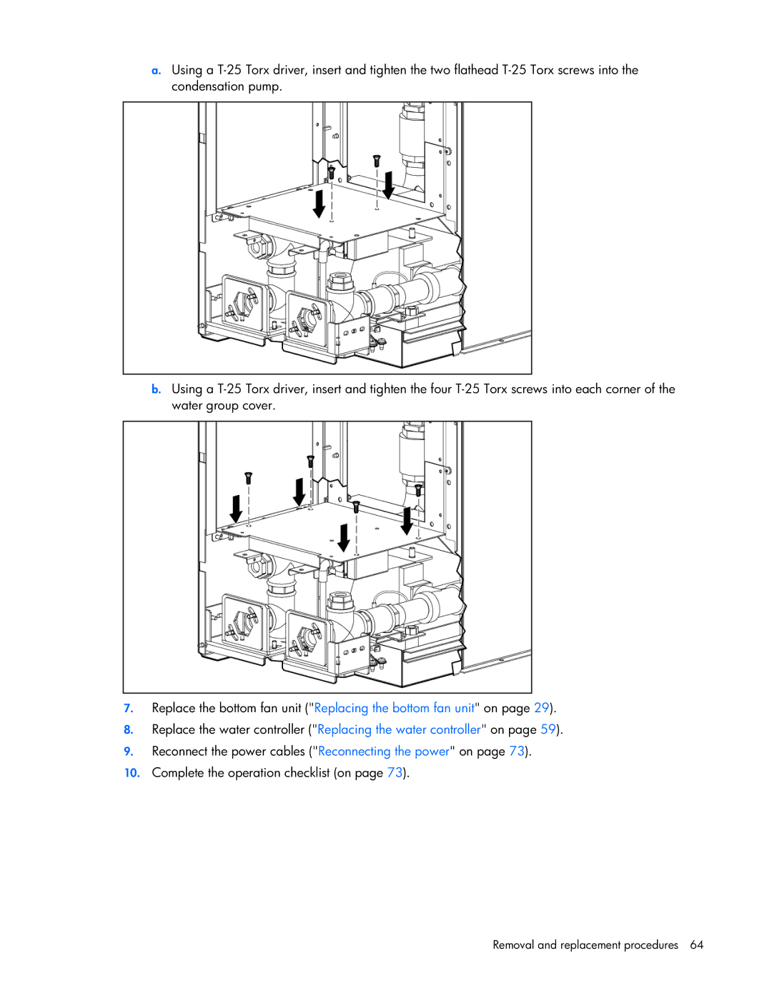 HP Modular Cooling System manual Removal and replacement procedures 