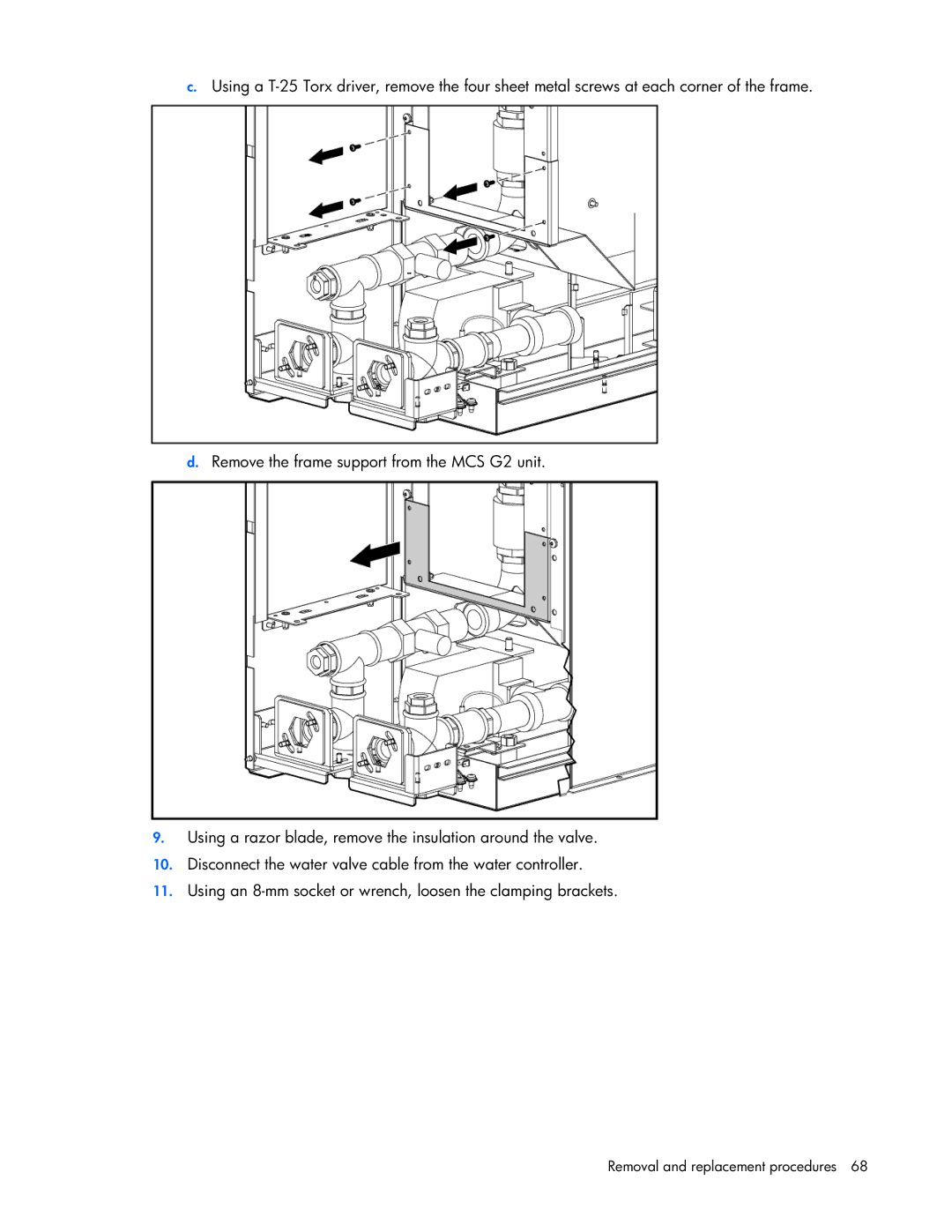 HP Modular Cooling System manual Removal and replacement procedures 