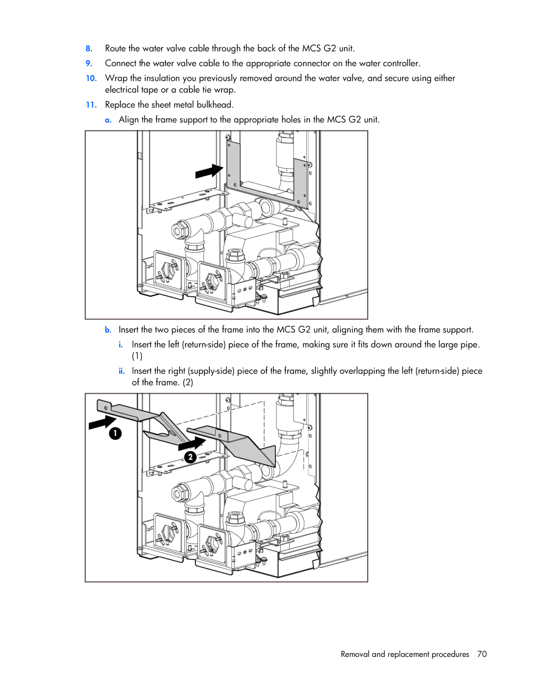 HP Modular Cooling System manual Removal and replacement procedures 