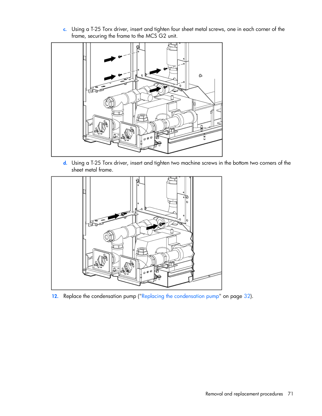 HP Modular Cooling System manual Removal and replacement procedures 