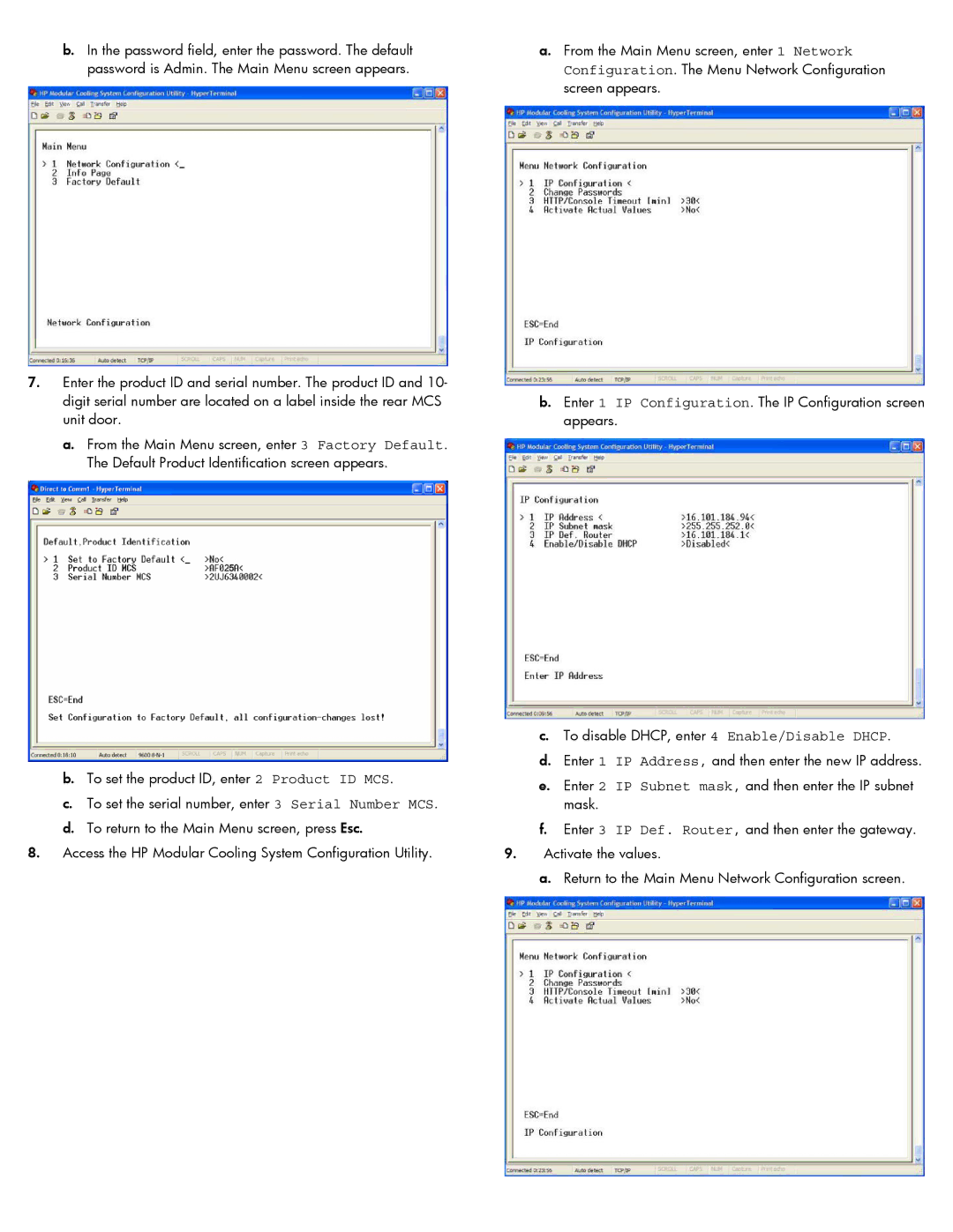 HP Modular Cooling System manual 