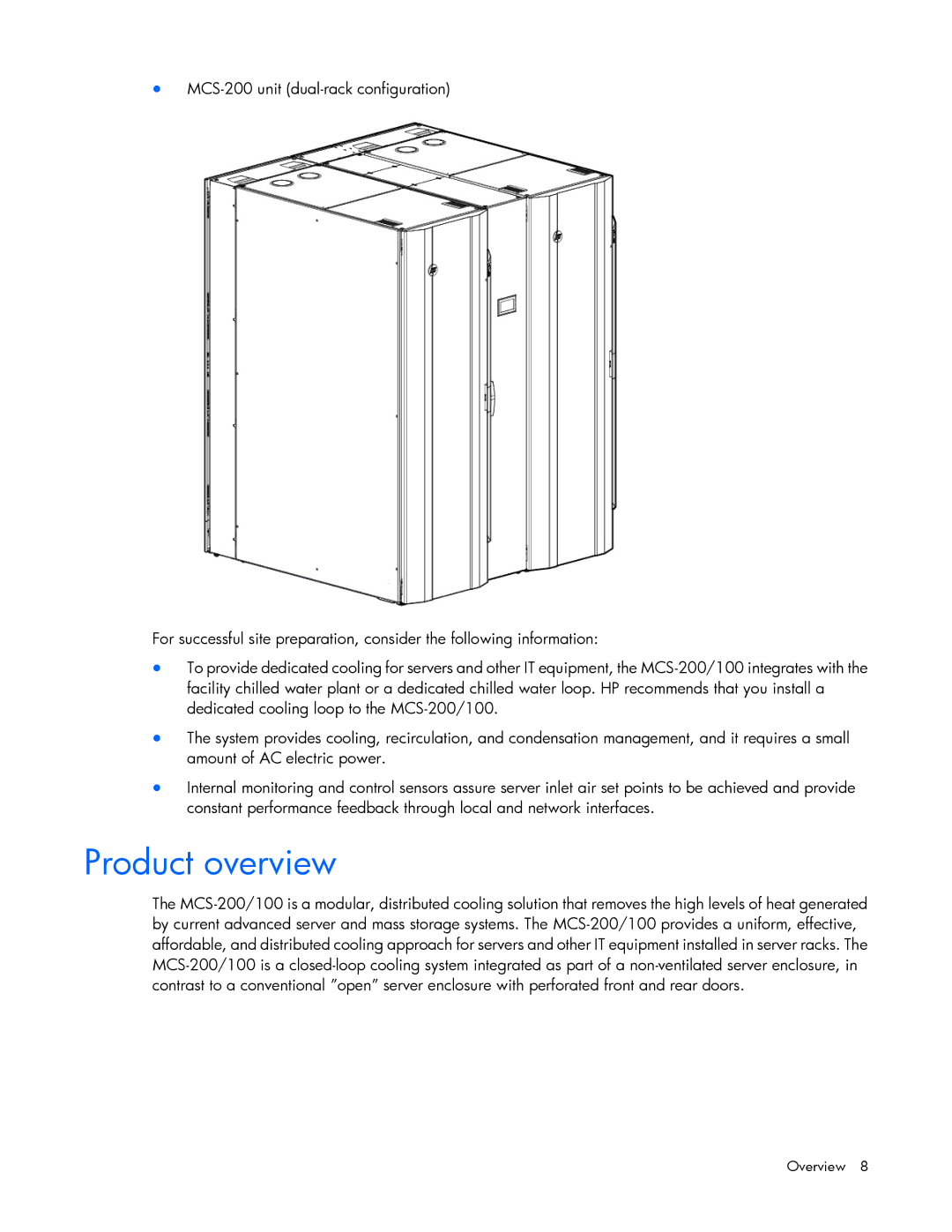 HP Modular Cooling System manual Product overview 