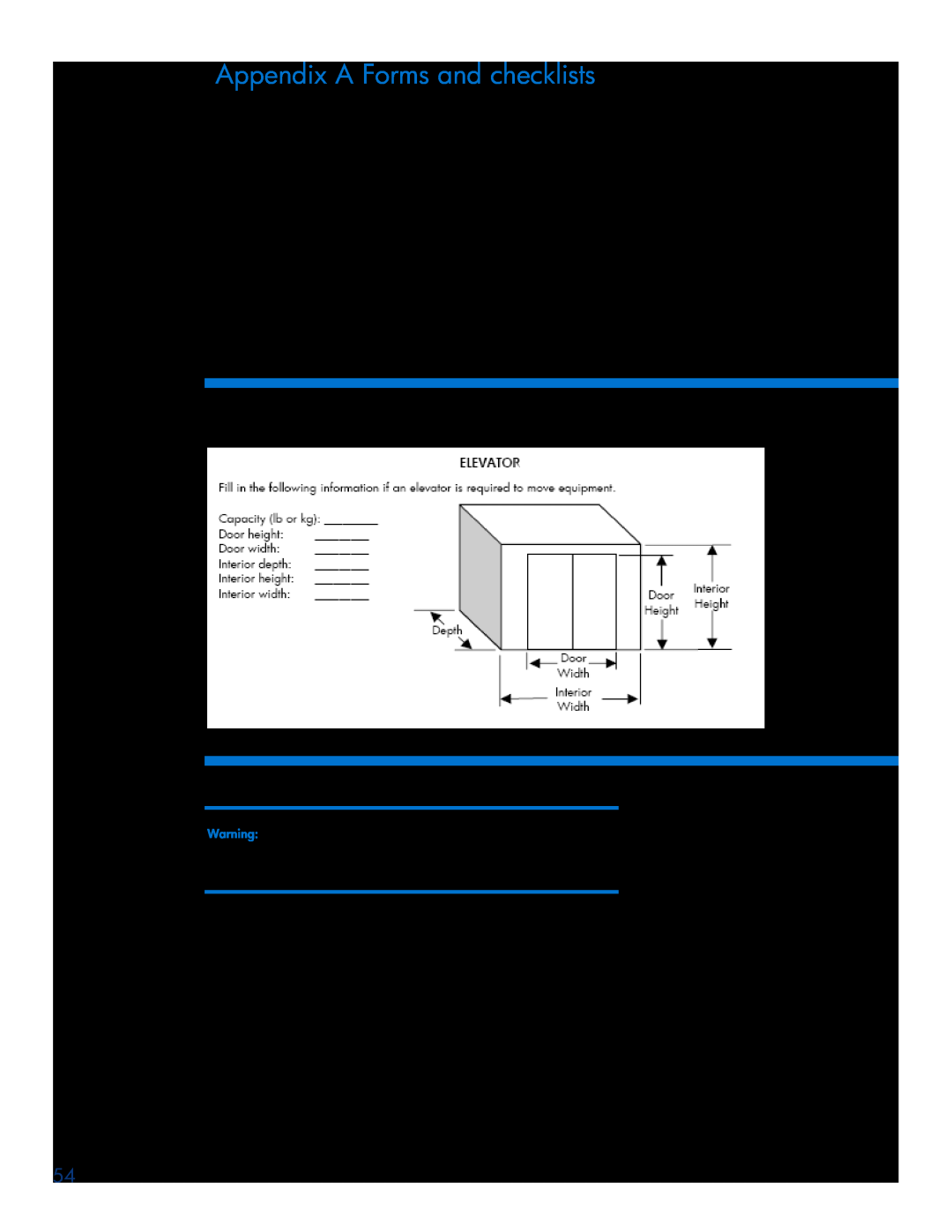 HP Modular Cooling System manual Appendix A Forms and checklists, Delivery survey form 