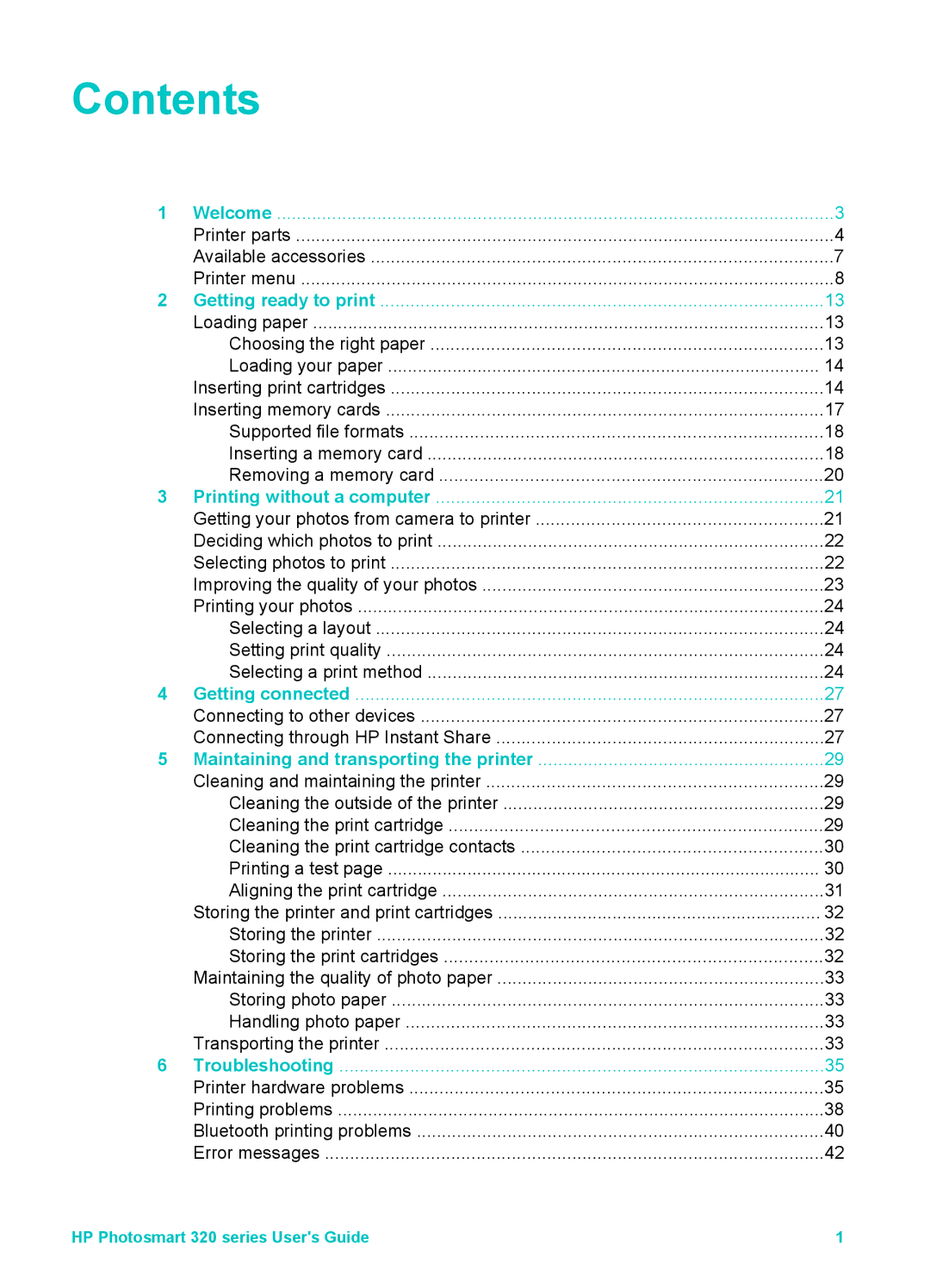 HP Mopier 320 manual Contents 