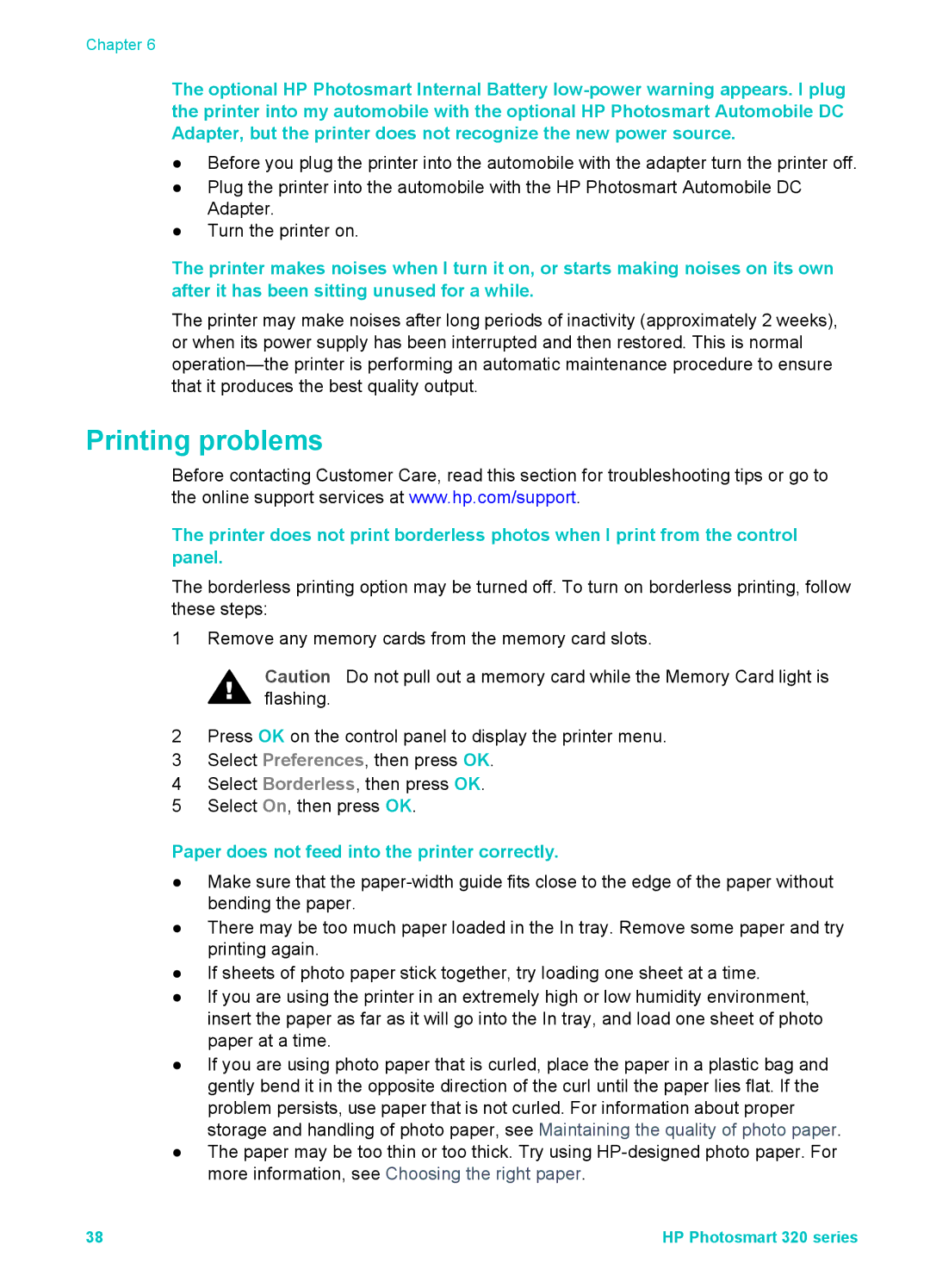 HP Mopier 320 manual Printing problems, Paper does not feed into the printer correctly 