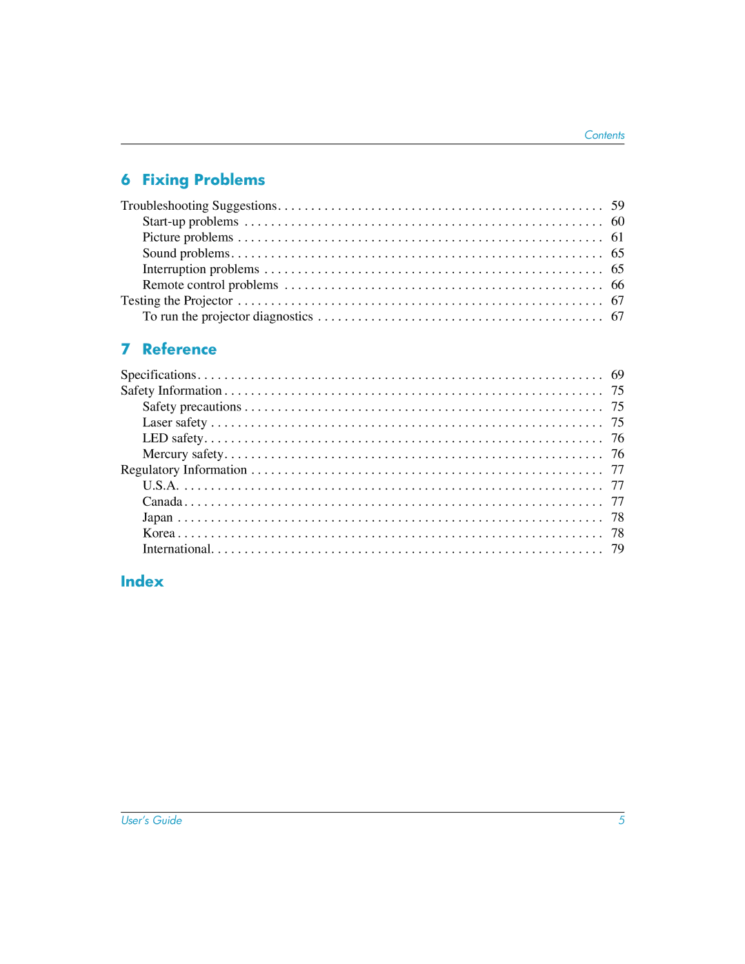 HP mp3135w manual Index 