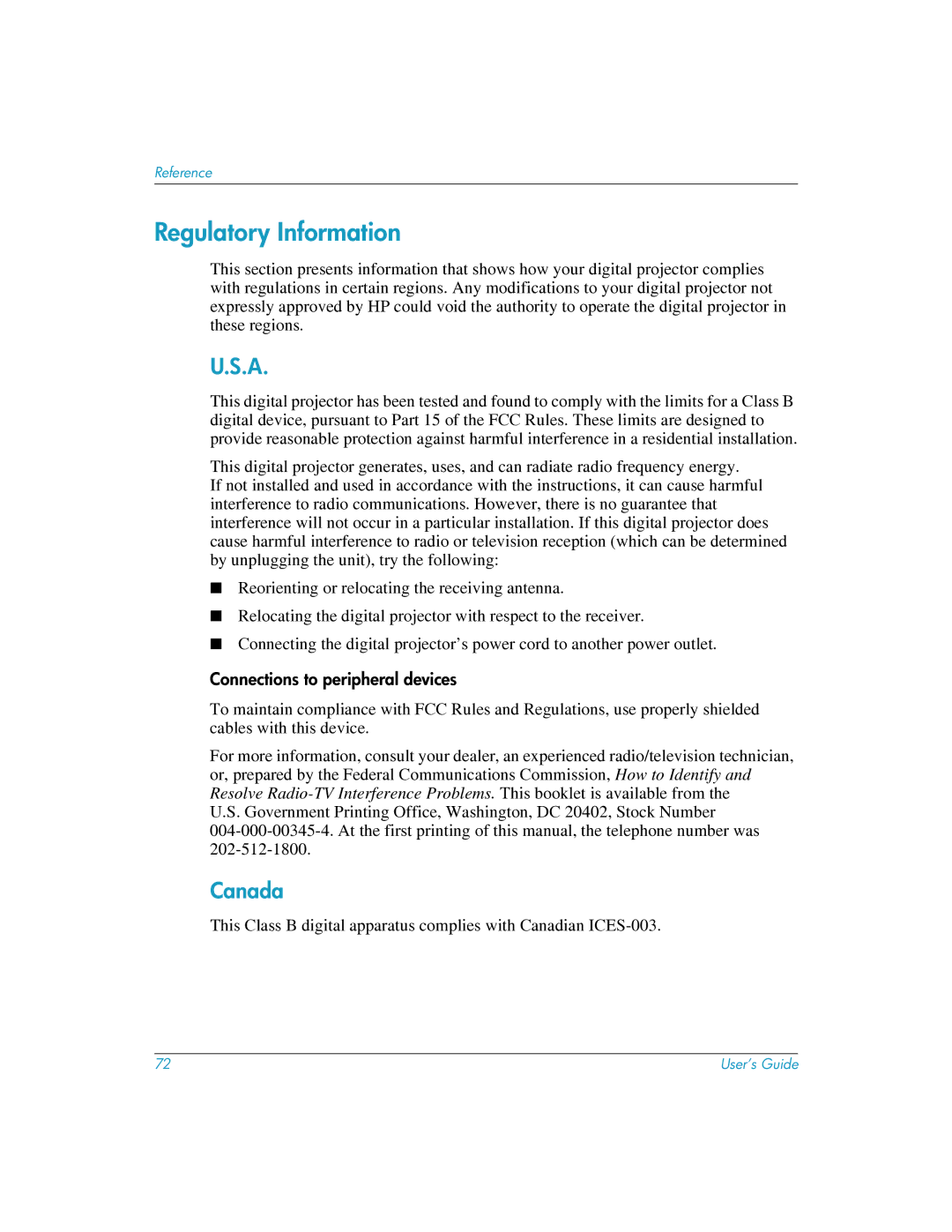 HP mp3222 manual Regulatory Information, Canada 