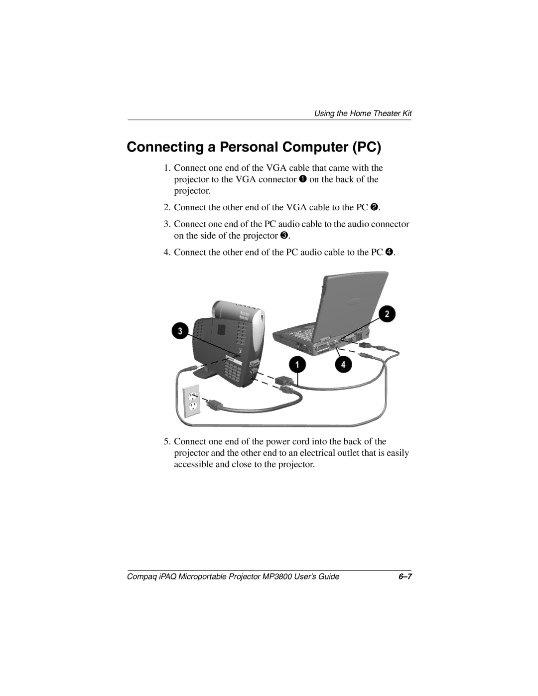 HP MP3800 manual Connecting a Personal Computer PC 