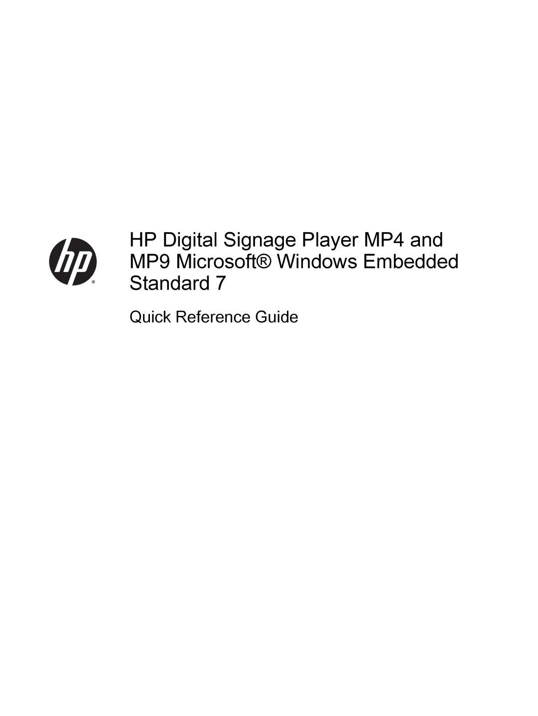 HP MP4 Model 4200 manual Quick Reference Guide 