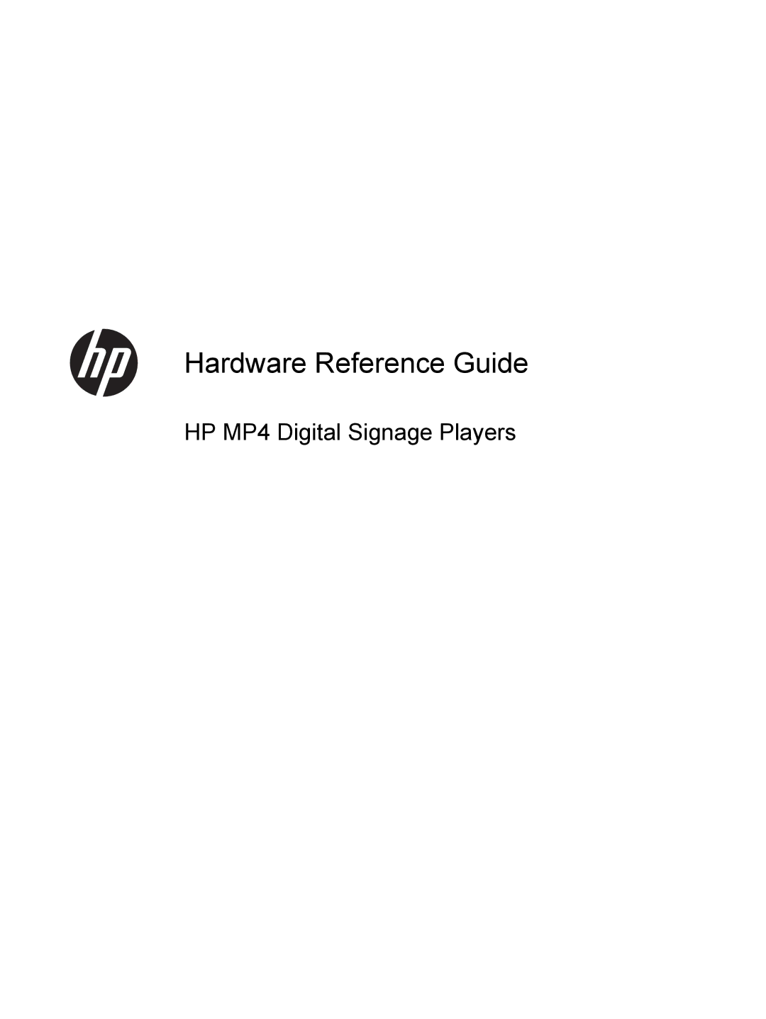 HP MP4 manual Hardware Reference Guide 