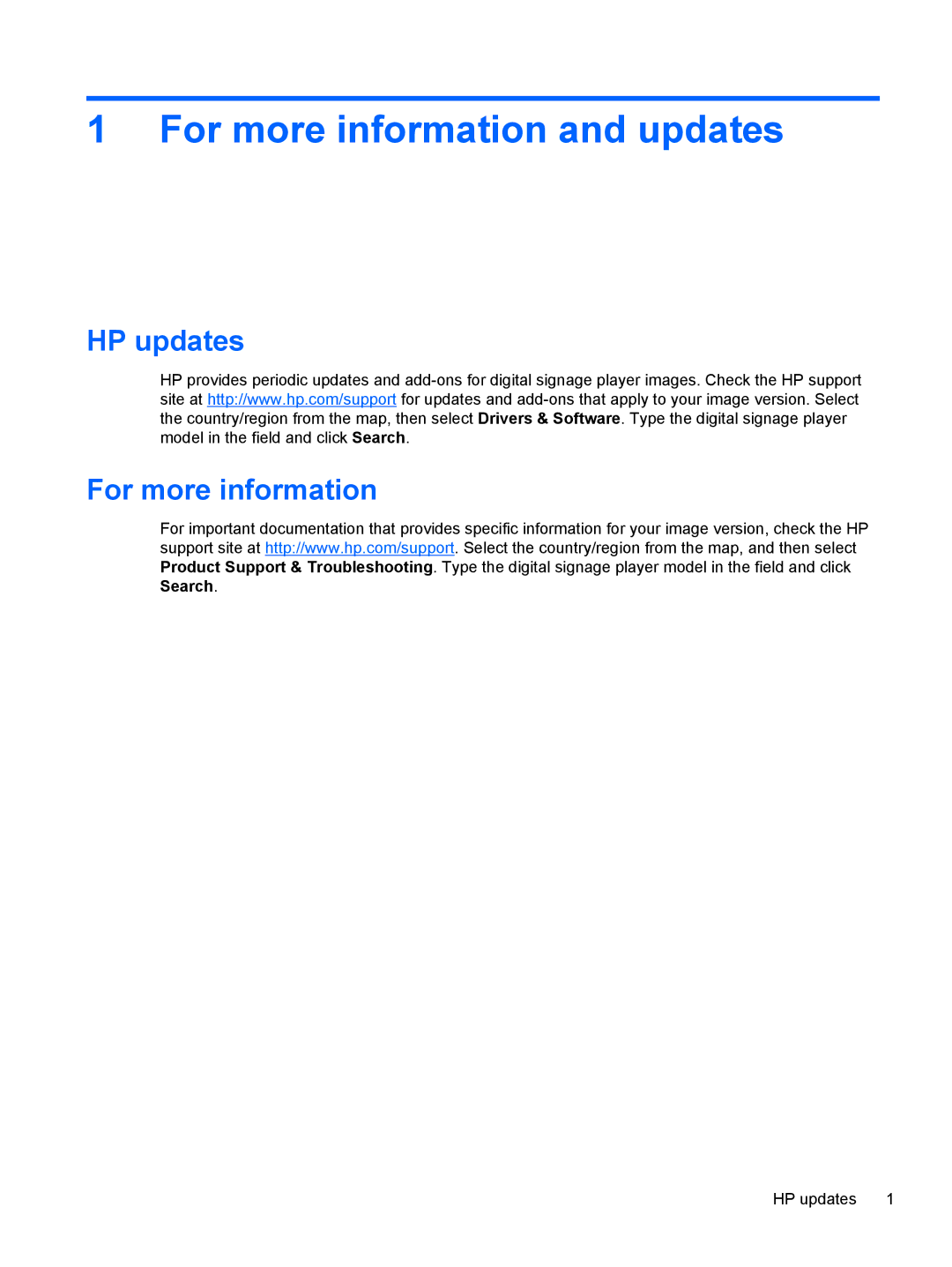 HP MP6 Base Model manual For more information and updates, HP updates For more information 