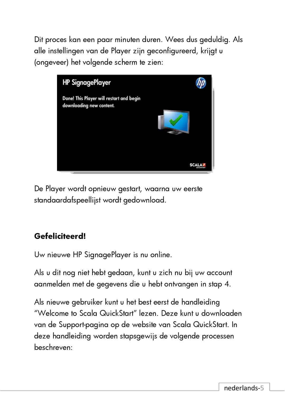 HP mp8000r Base Model manual Gefeliciteerd 