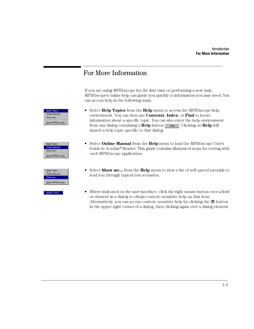 HP MPEGscope manual Introduction For More Information 