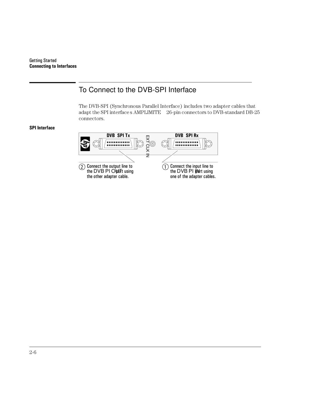 HP MPEGscope manual To Connect to the DVB-SPI Interface 