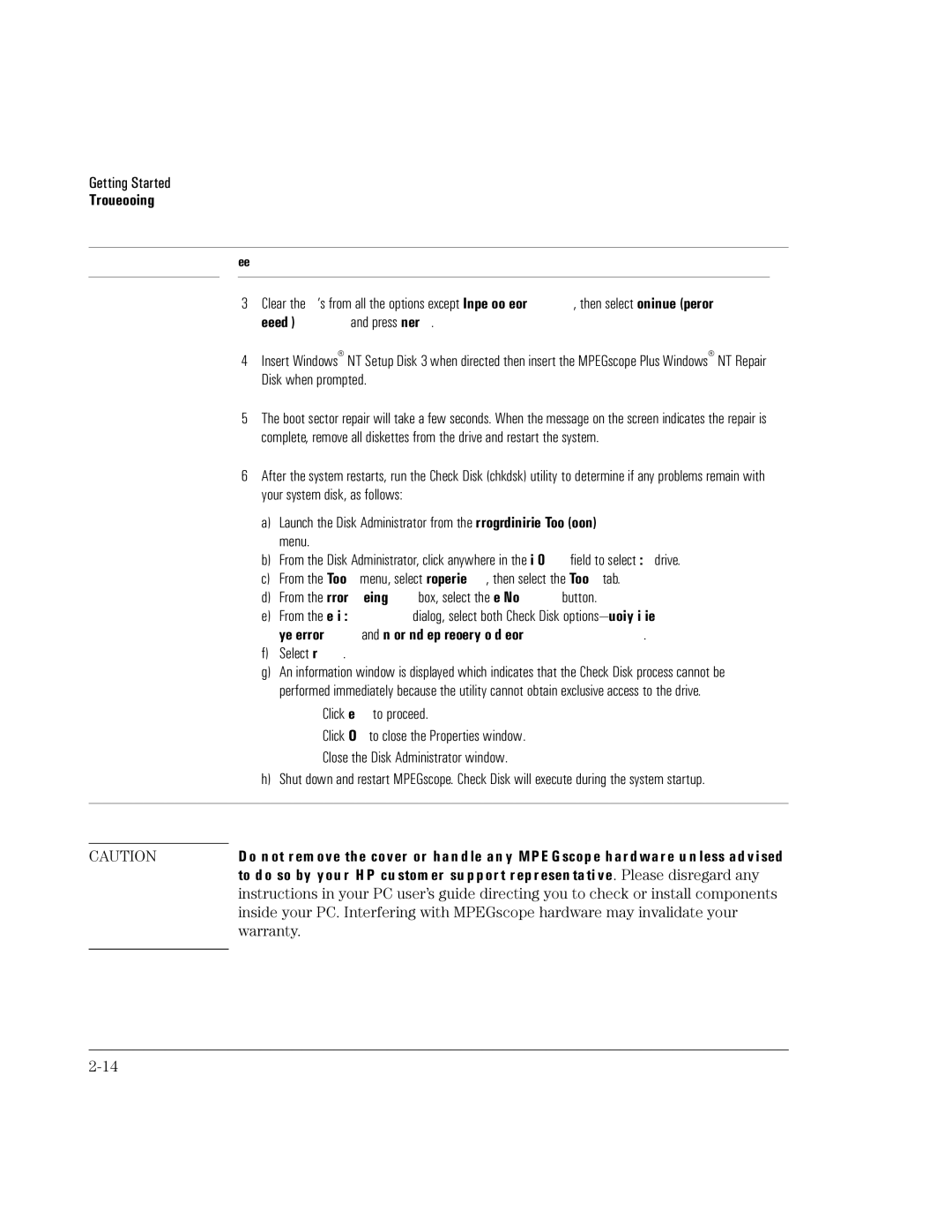 HP MPEGscope manual Select Start, Warranty 