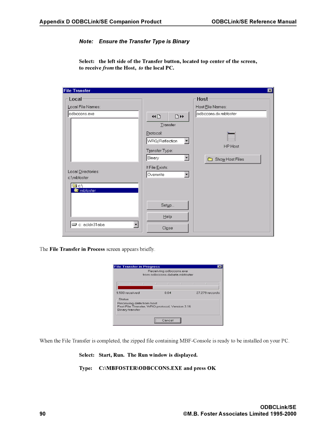 HP MPE/iX 6.x Operating System manual ODBCLink/SE 