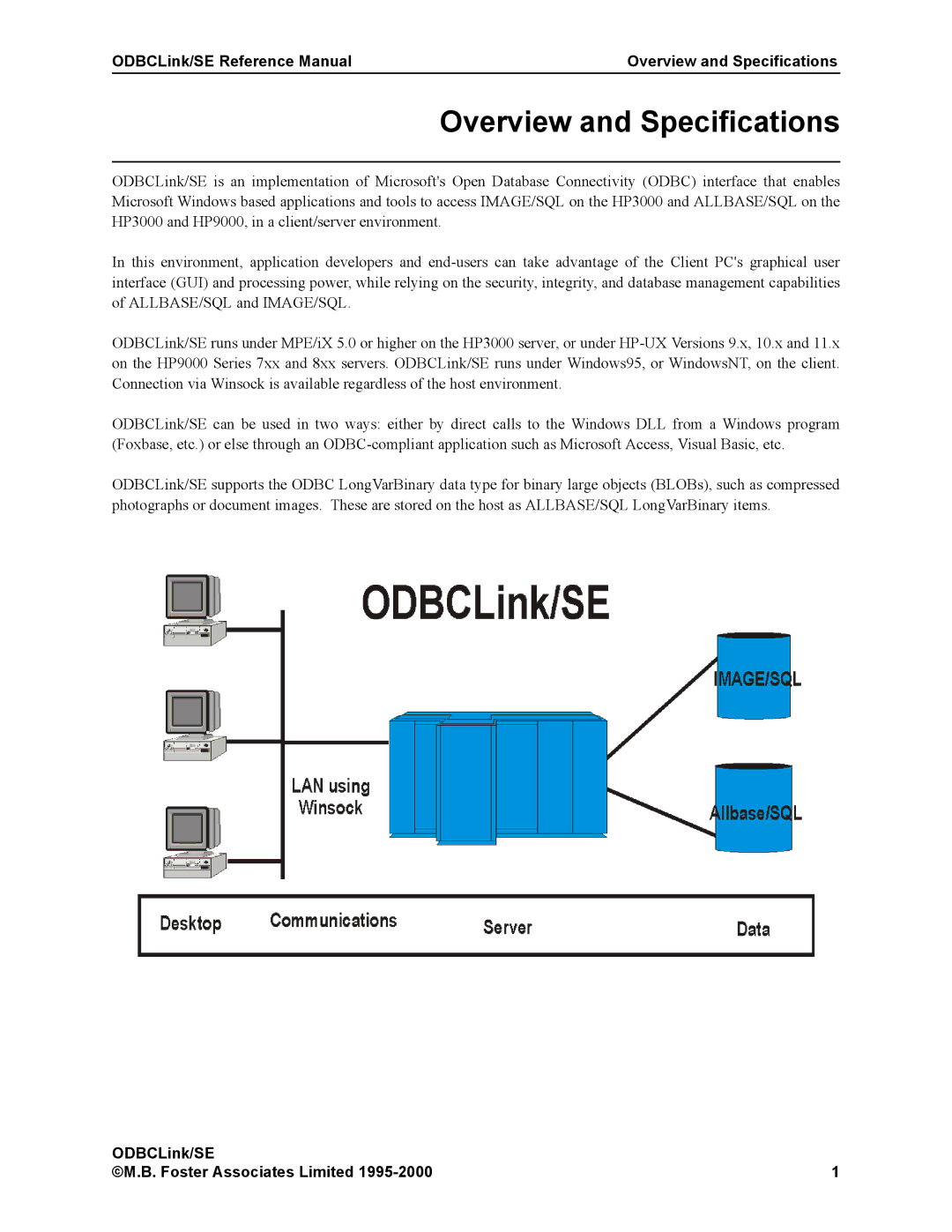 HP MPE/iX 6.x Operating System manual Overview and Specifications 