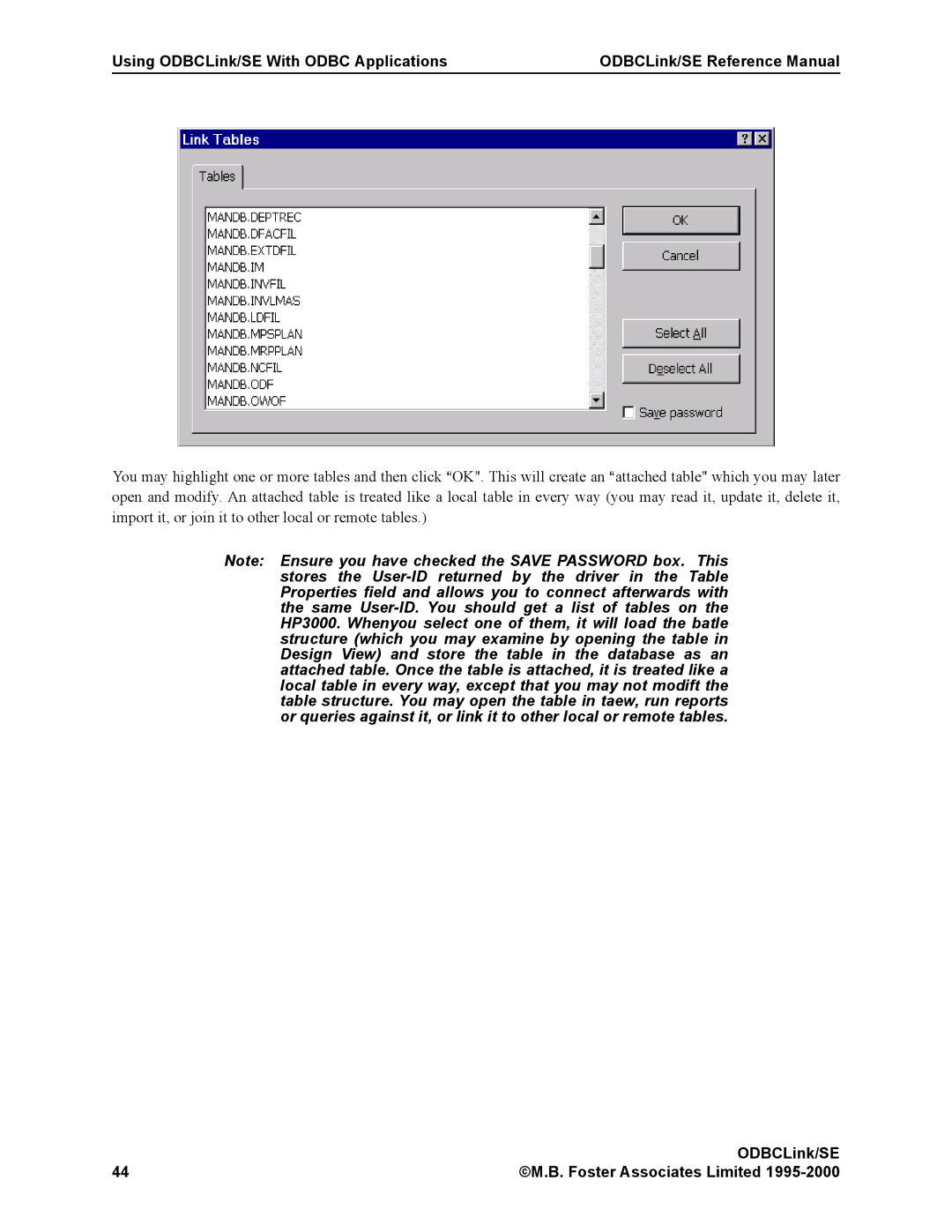 HP MPE/iX 6.x Operating System manual ODBCLink/SE 