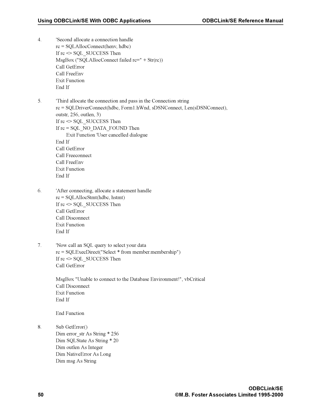 HP MPE/iX 6.x Operating System manual ODBCLink/SE 