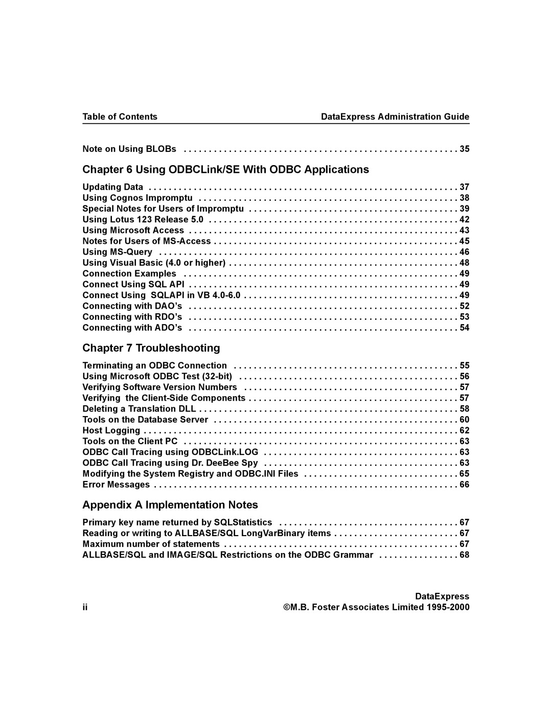 HP MPE/iX 6.x Operating System manual Using ODBCLink/SE With Odbc Applications 