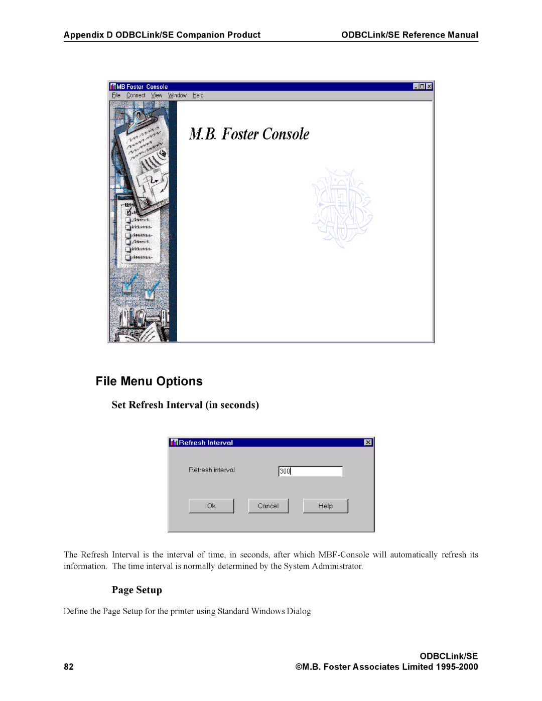 HP MPE/iX 6.x Operating System manual File Menu Options, Set Refresh Interval in seconds, Setup 