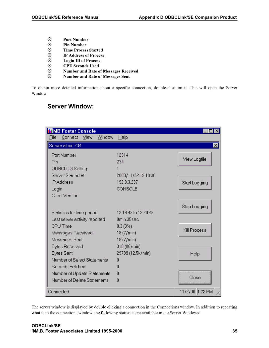 HP MPE/iX 6.x Operating System manual Server Window 