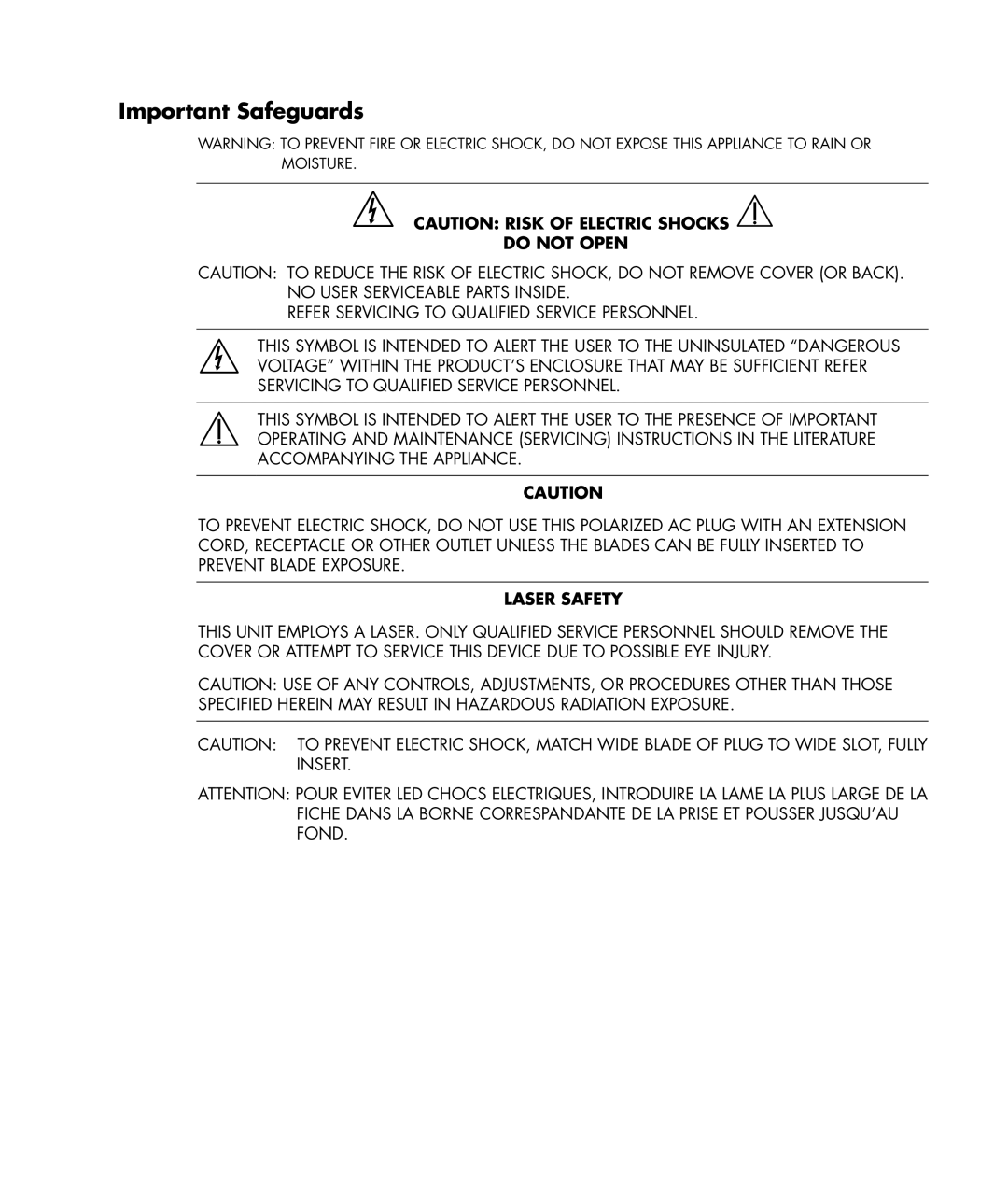 HP MR4000N manual Important Safeguards, Do not Open 