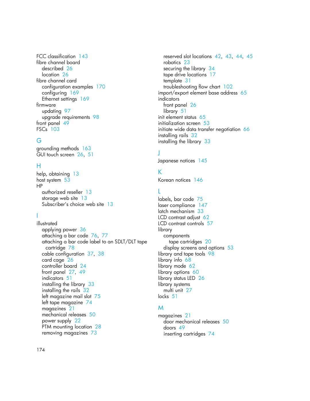 HP MSL6000 manual 170 