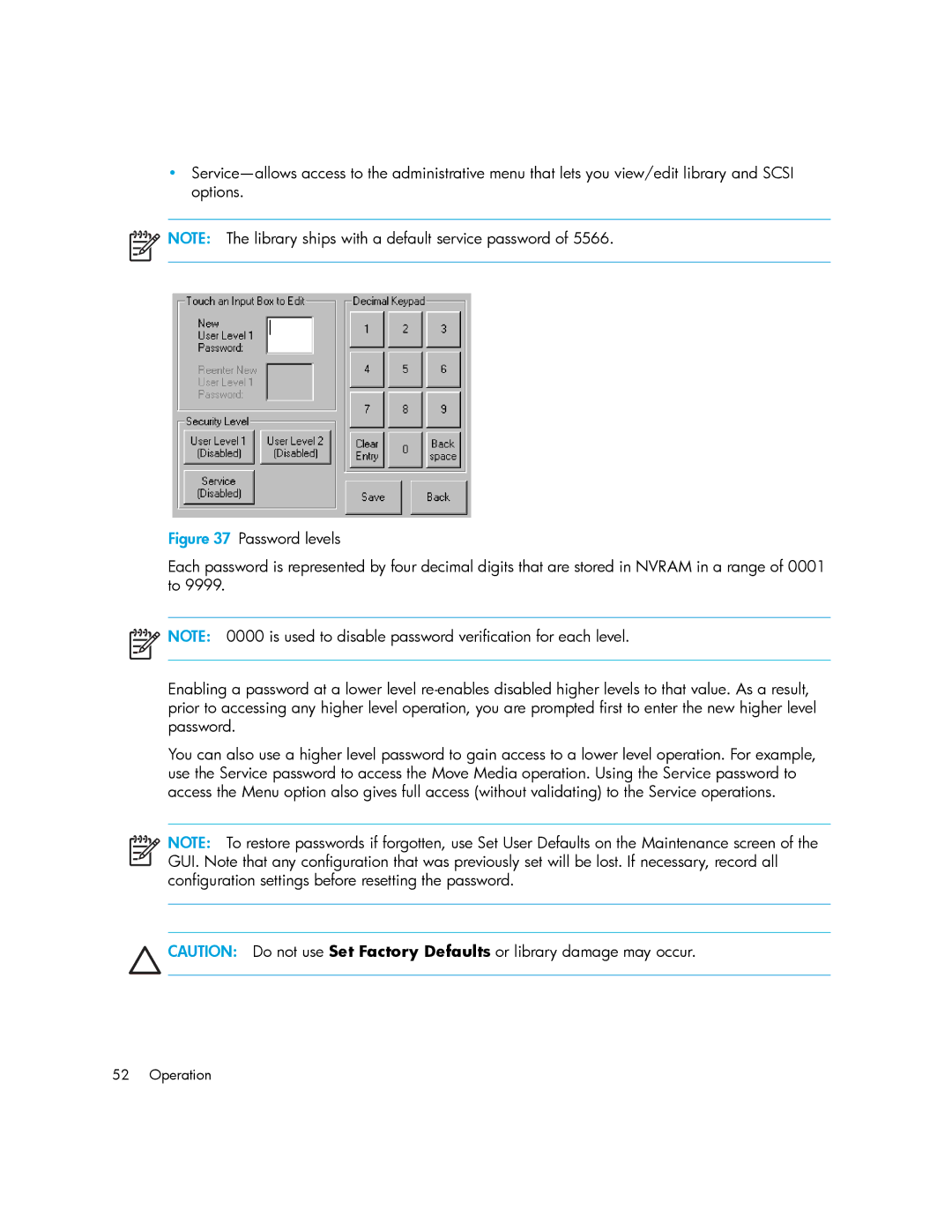 HP MSL6000 manual Operation 