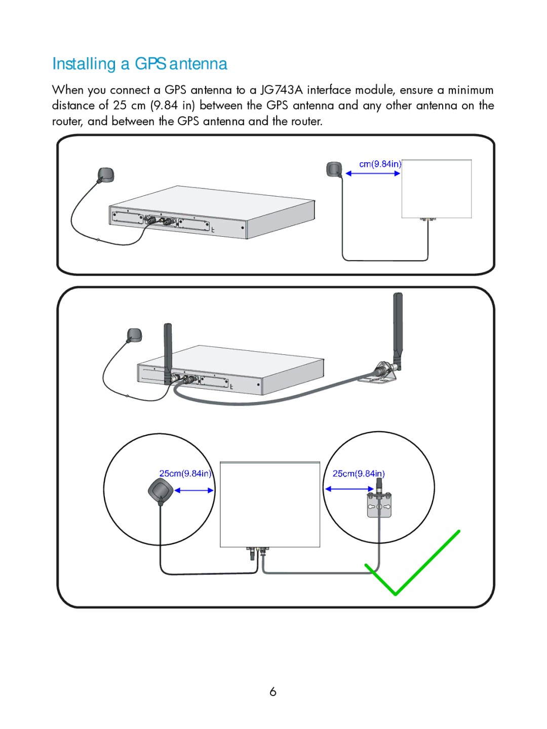 HP MSR3000 Router manual Installing a GPS antenna 