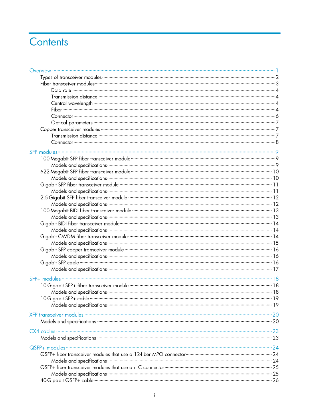 HP MSR50 manual Contents 