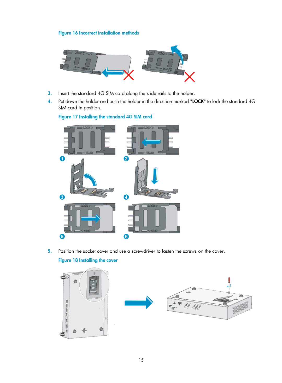 HP MSR93x Router manual Incorrect installation methods 