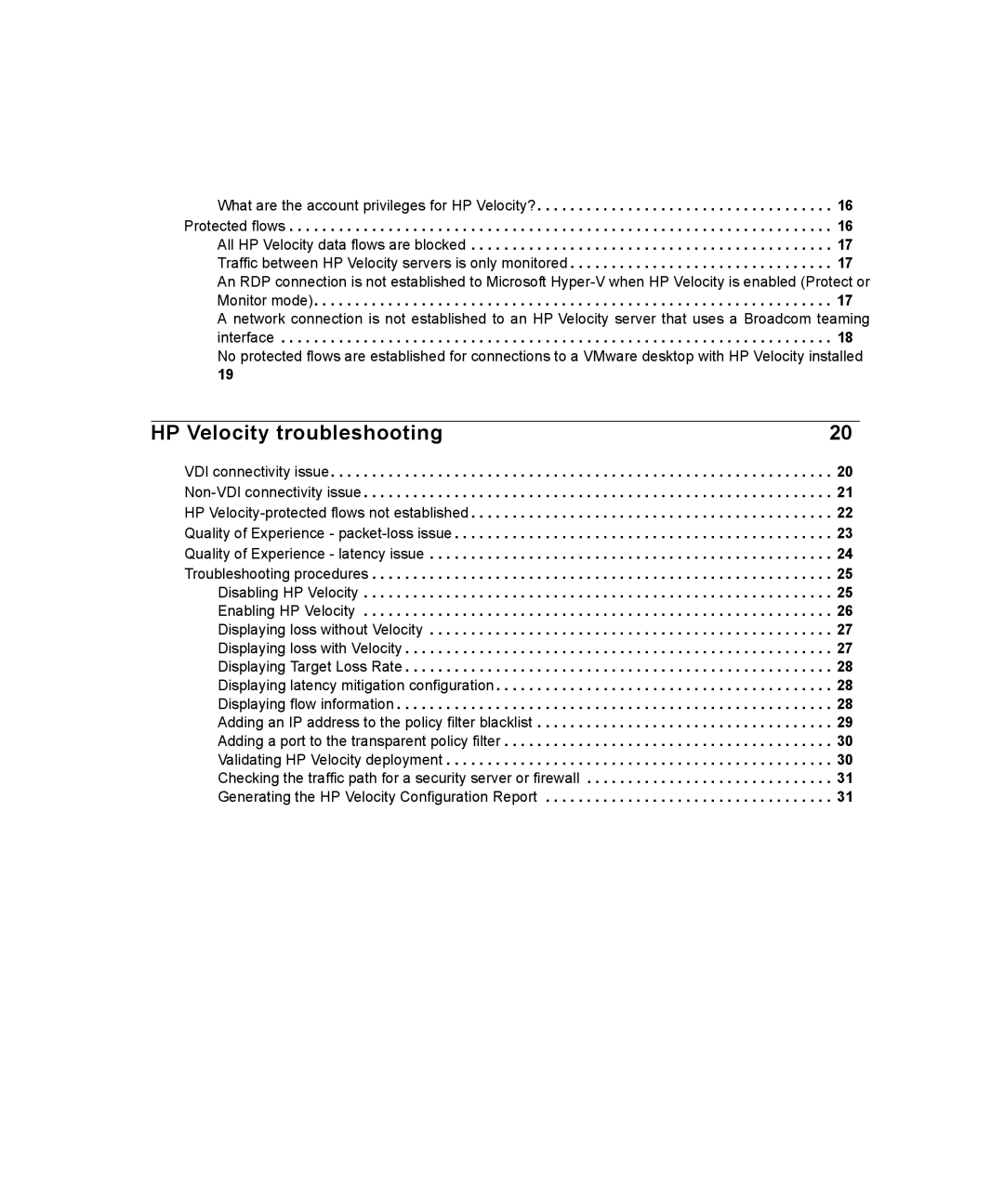 HP mt40 Mobile manual HP Velocity troubleshooting 