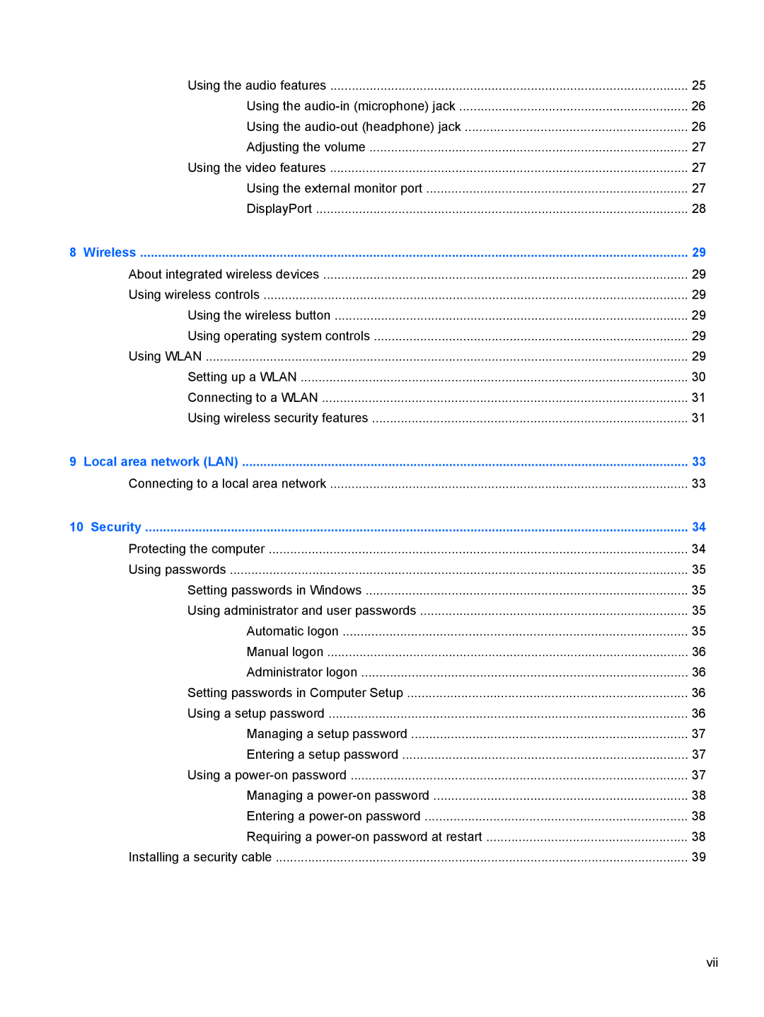 HP mt40 Mobile manual Connecting to a local area network 