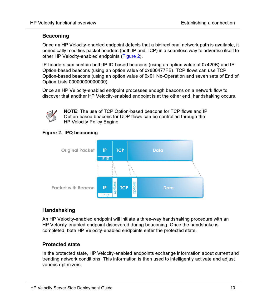 HP mt40 Mobile manual Beaconing, Handshaking, Protected state 