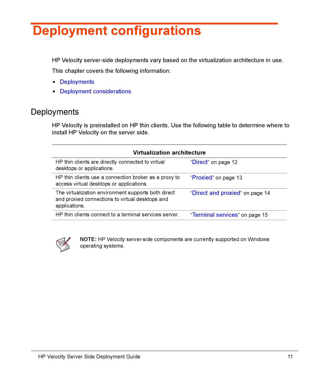 HP mt40 Mobile manual Deployment configurations, Deployments, Virtualization architecture 