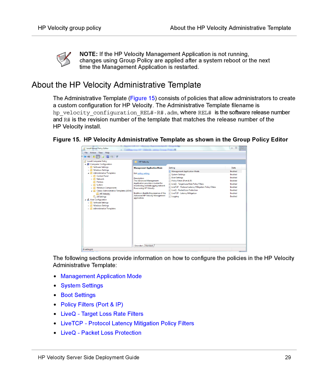 HP mt40 Mobile manual About the HP Velocity Administrative Template 