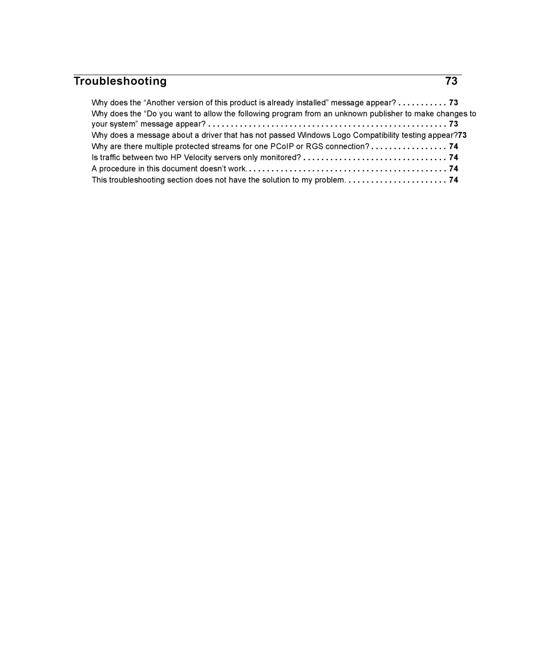 HP mt40 Mobile manual Troubleshooting 