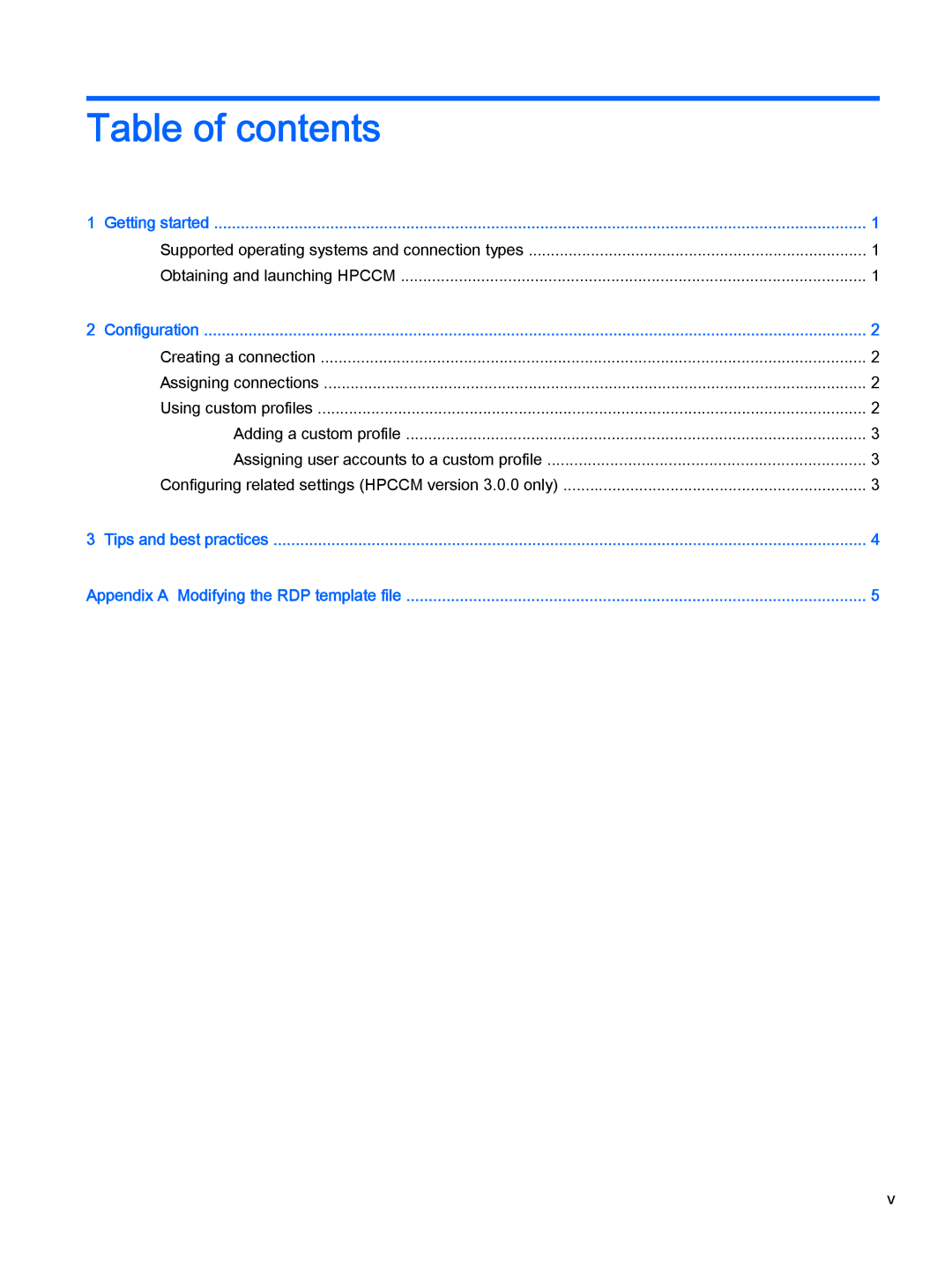 HP mt40 Mobile manual Table of contents 