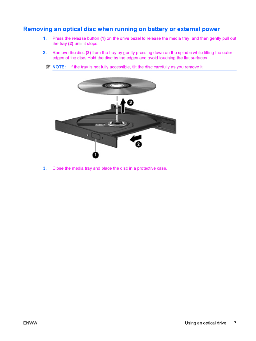 HP multimedia manual Using an optical drive 