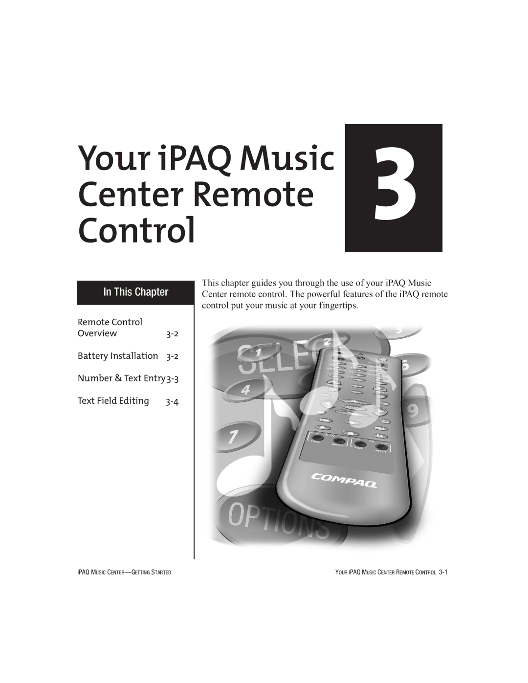 HP Music MC-1 manual Center Remote 