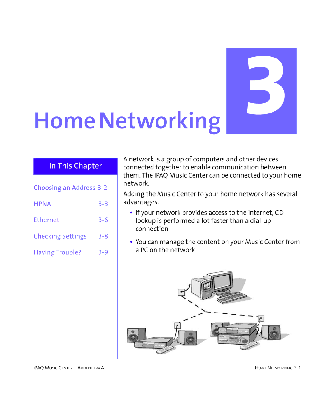 HP Music MC-1 manual Home Networking 