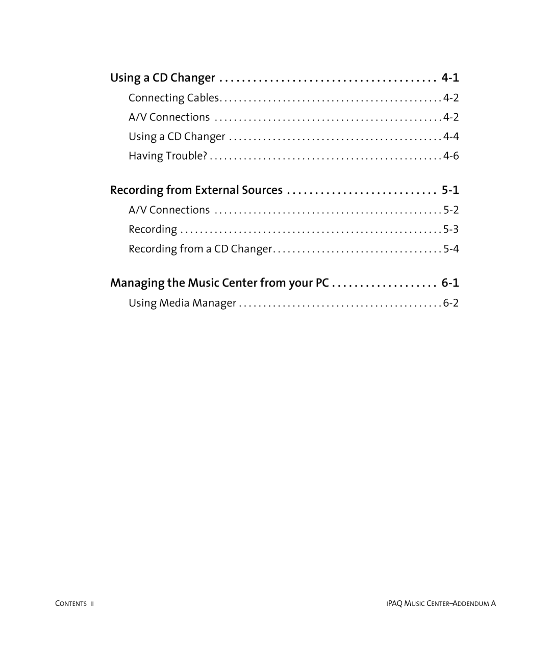 HP Music MC-1 manual Using a CD Changer 