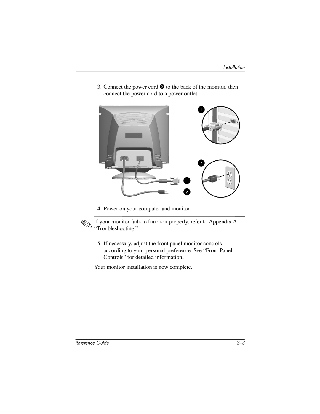 HP mx704 17 inch CRT manual Installation 