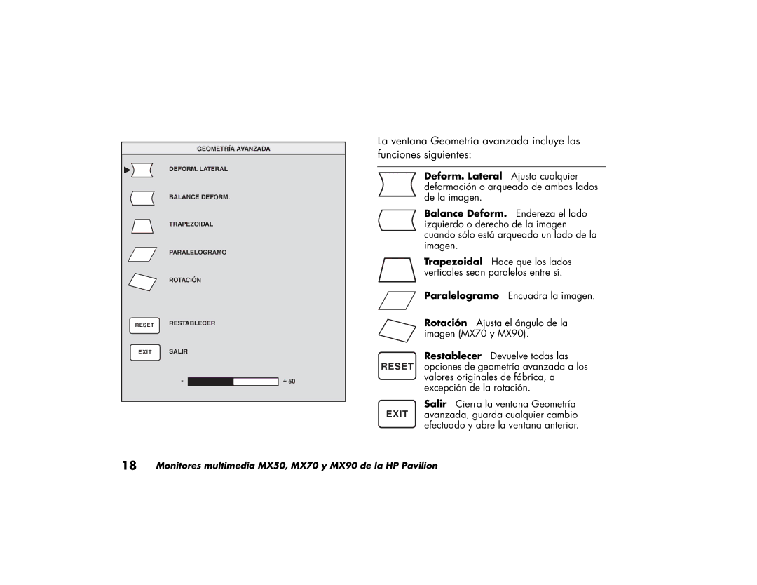 HP MX90, MX70 manual I T Salir 