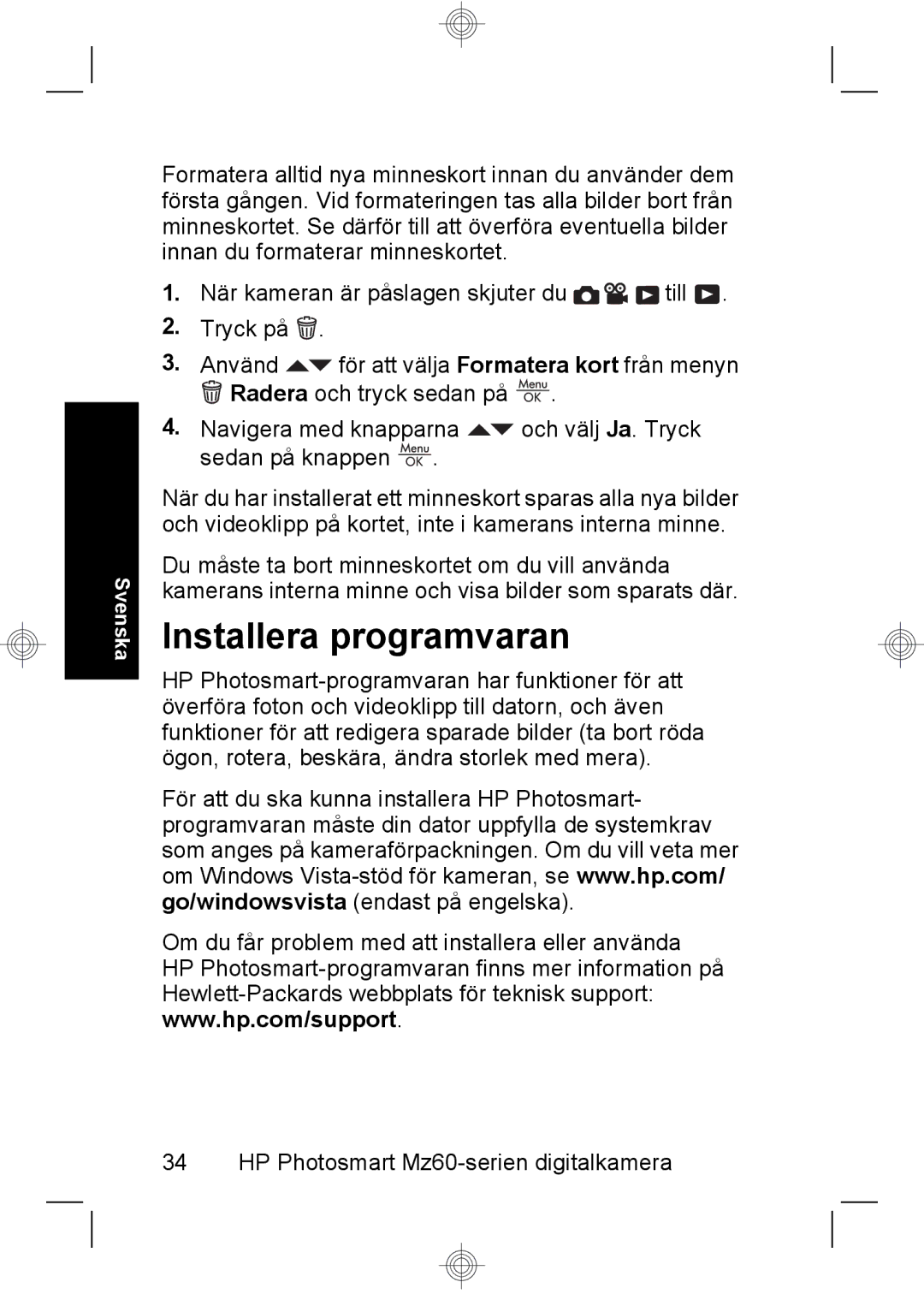 HP Mz67 manual Installera programvaran 