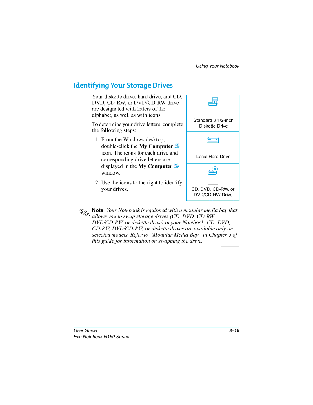 HP n160 manual Identifying Your Storage Drives, Wkhiroorzlqjvwhsv, Zlqgrz, Bbbb RFDO+DUGULYH 