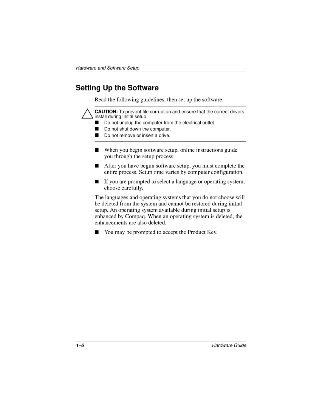 HP n400c manual Setting Up the Software, Read the following guidelines, then set up the software 