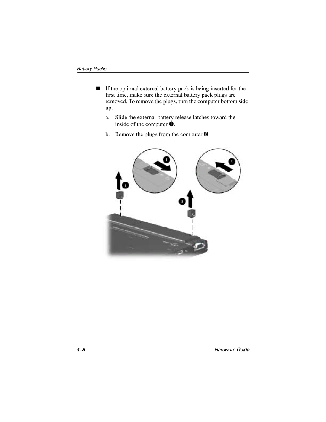 HP n400c manual Battery Packs 